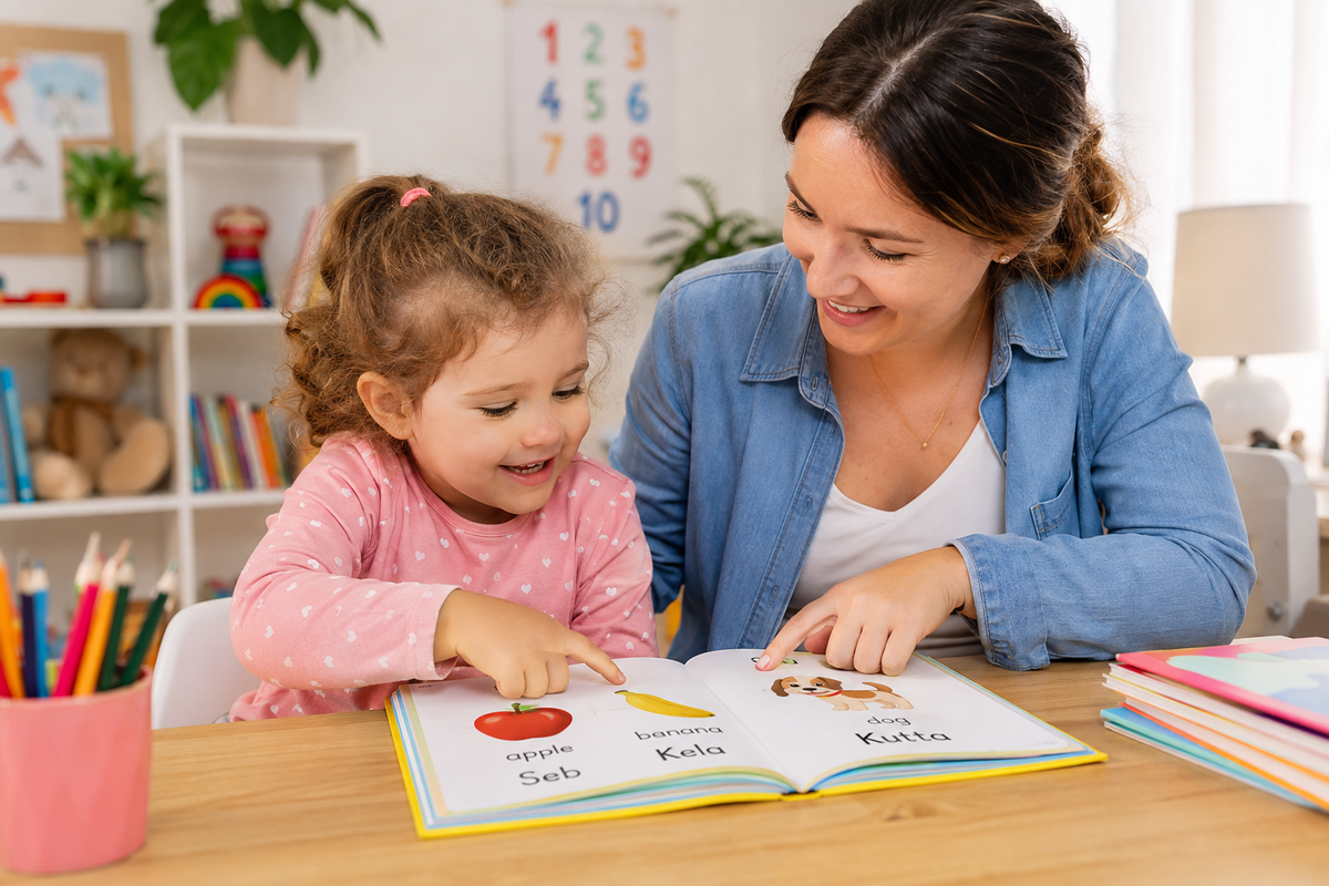 How to Teach English and Hindi Word Clusters Together: A Calm, Screen-Free Method for Ages 2 to 6