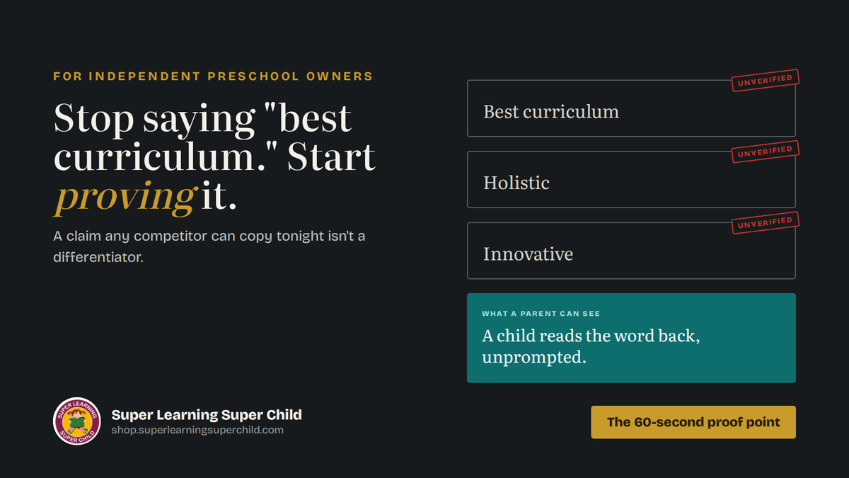 Stop Saying "Best Curriculum": How to Actually Prove It to Parents