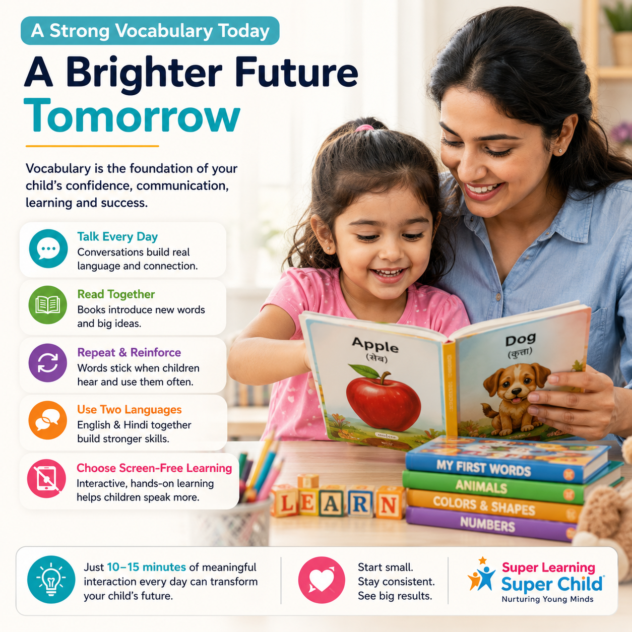 Vocabulary Development in Early Childhood: How to Help Your 2 to 6-Year-Old Learn More Words and Speak with Confidence
