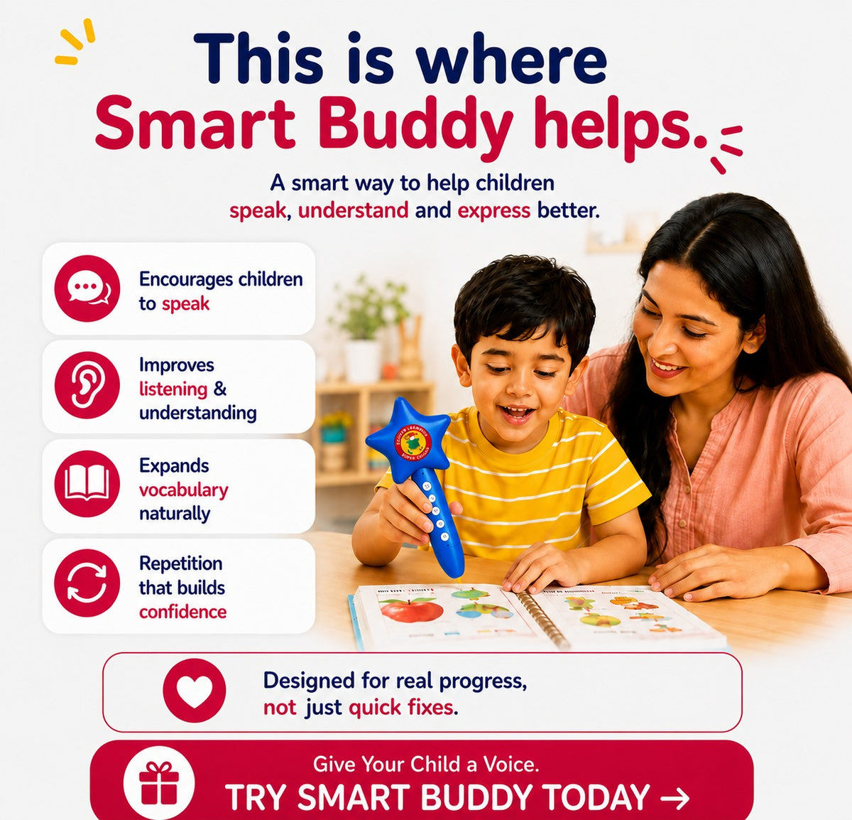 SmartBuddy — Interactive Speech Development Solution For Ages 2-6 Years Old