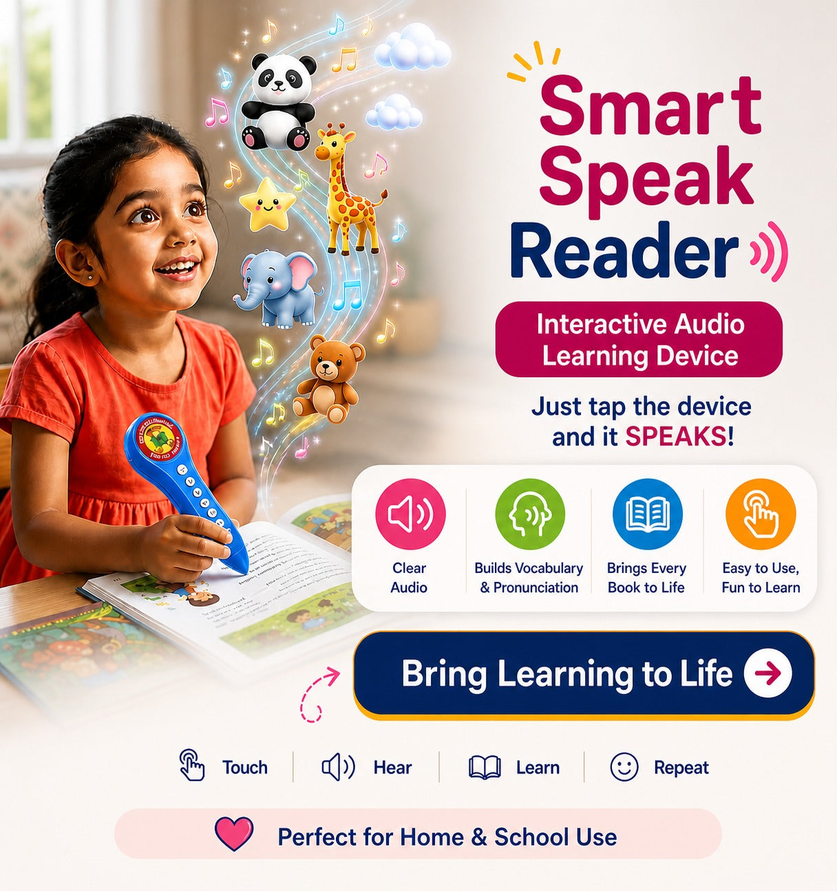 Smart Speak Reader with 5 Interactive Learning Books ✨