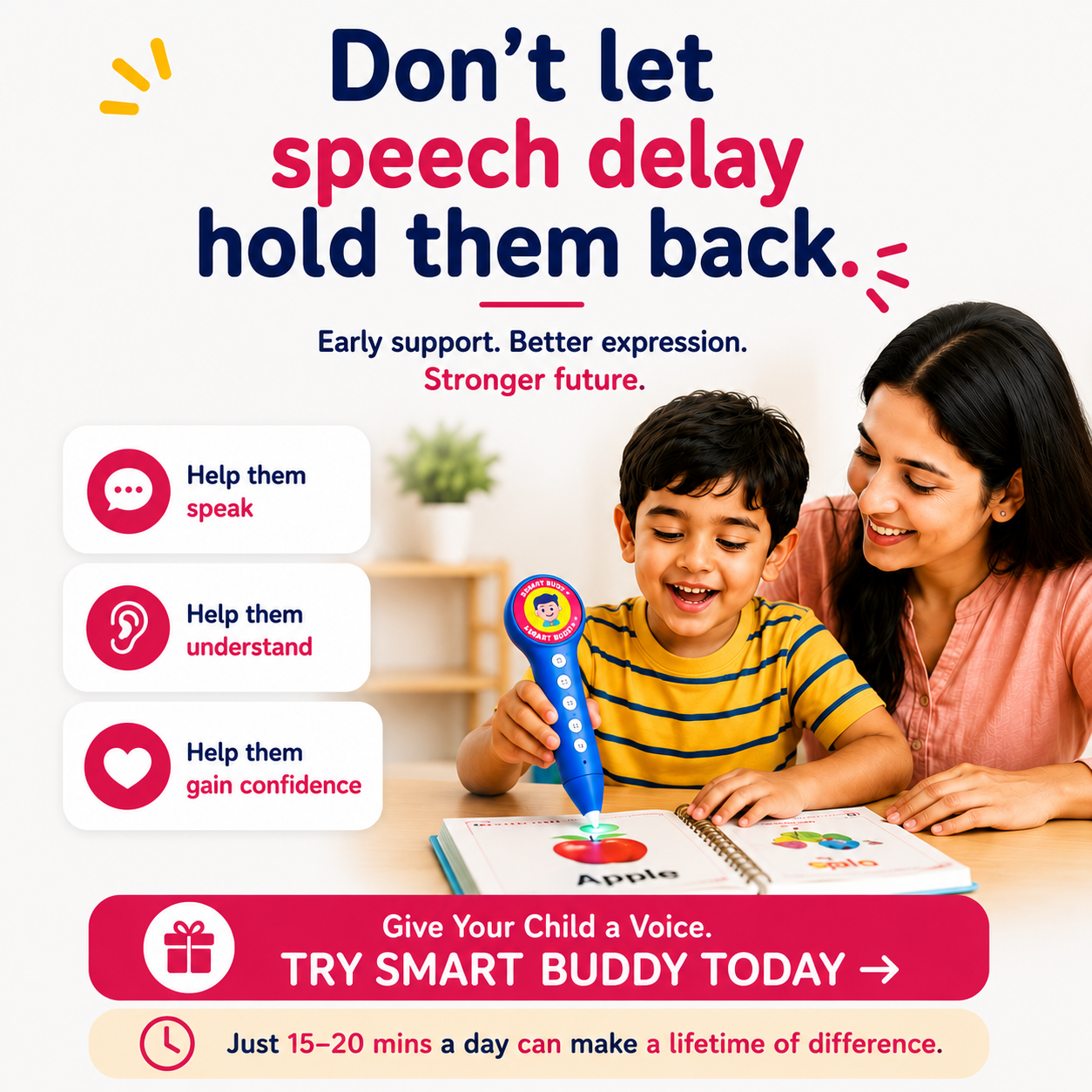 Smart Buddy-Smart Speak Reader with 5 Interactive Learning Books