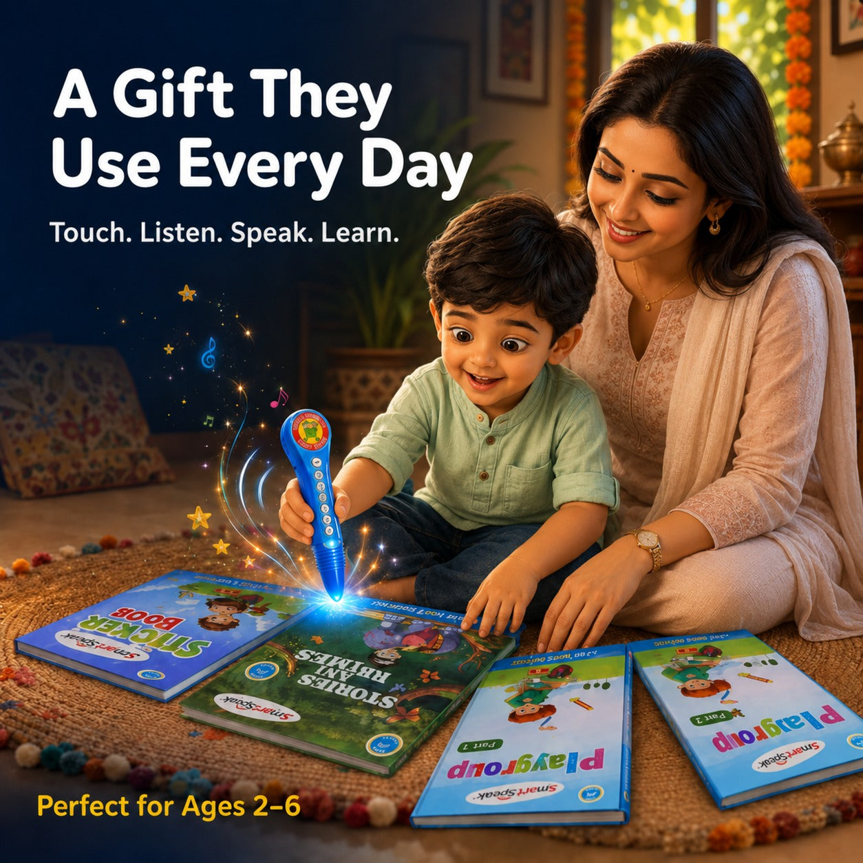 Smart Buddy - The Ultimate Birthday Gift For Independent Learner (Age 2-6 Years)