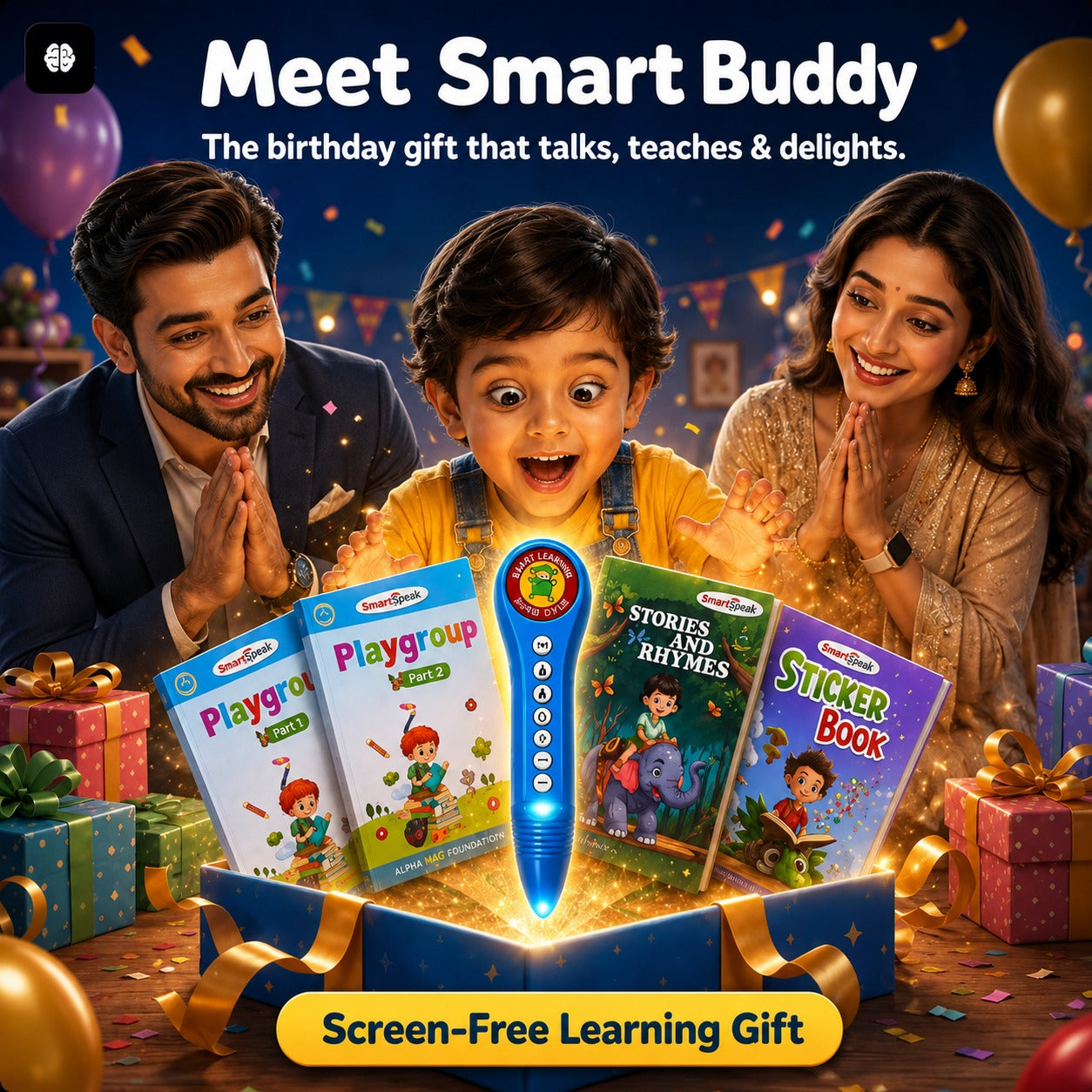 Smart Buddy - The Ultimate Birthday Gift For Independent Learner (Age 2-6 Years)